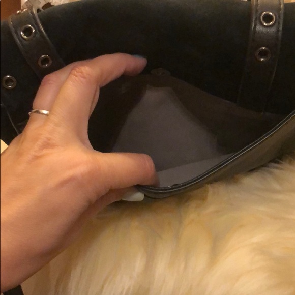 Vince Camuto suede and leather black purse - Picture 4 of 6